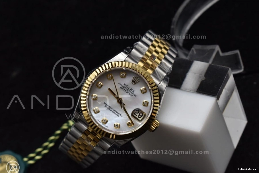 DateJust Steel 542 President Ladies Diamond 31 GSF Dial Bracelet Colorful 316L YG 278271 On MOP 0708